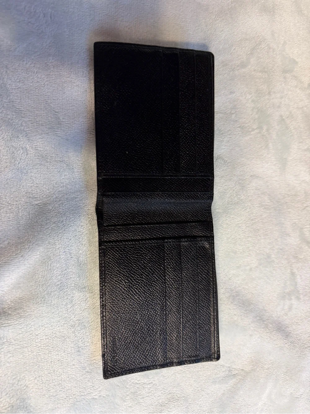 Bulgari Black Men's Leather Bi-Fold Card Holder Wallet